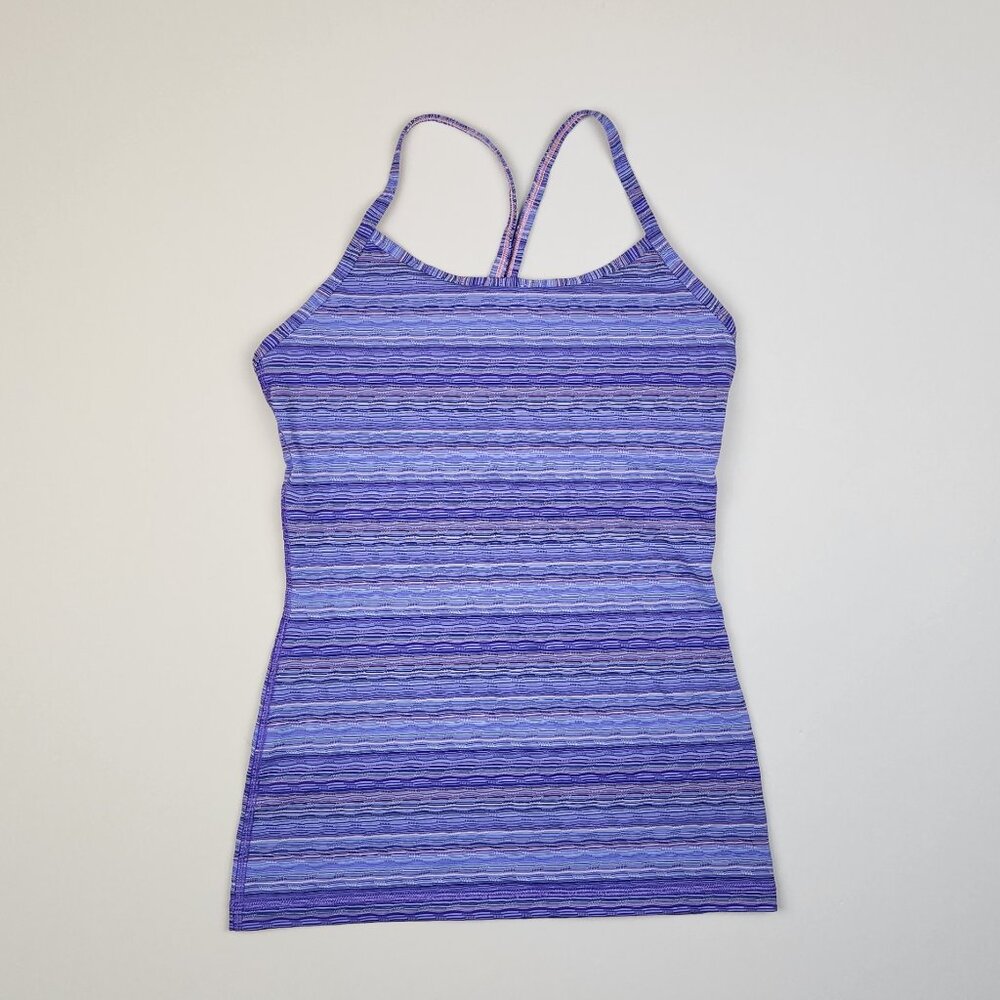 Ivivva Lululemon Purple Striped Racerback Tank Top sz 12